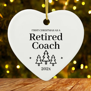 Erstes Weihnachten als pensionierter Trainer Ruhes Keramik Ornament