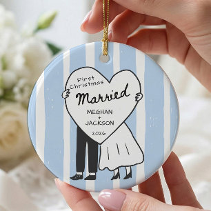 Erstes Weihnachten als verheiratetes Paar - Weihna Keramik Ornament