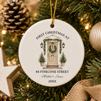 Erstes Weihnachten an unserer neuen Heimatadresse Keramik Ornament