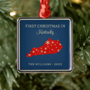 Erstes Weihnachten der Familie in Kentucky, USA-Bu Ornament Aus Metall