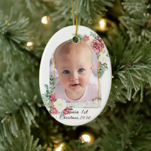 Erstes Weihnachten des Babys - Andenken an die Fei Keramik Ornament