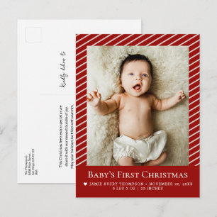 Erstes Weihnachten des Babys - Benutzerdefinierte Postkarte