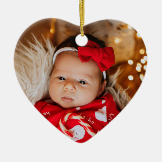 Erstes Weihnachten des Babys - Festliche Fotogesch Keramik Ornament