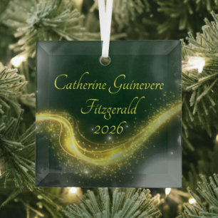 Erstes Weihnachten des Babys - Geburtdetails als E Ornament Aus Glas
