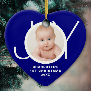 Erstes Weihnachten des Babys - individuelles Foto Keramik Ornament