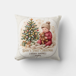 Erstes Weihnachten des Babys personalisierter Weih Kissen