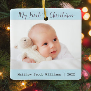 Erstes Weihnachten des Babys - Personalisiertes An Keramikornament