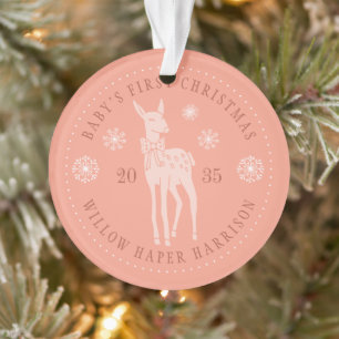 Erstes Weihnachten des Babys personalisiertes Erin Ornament