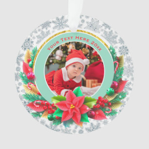 Erstes Weihnachten des Babys - Personalisiertes Fo Ornament