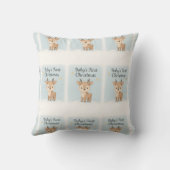 Erstes Weihnachten des Babys Rentier süße Kinderzi Kissen (Rückseite)