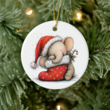 Erstes Weihnachten des Babys, süsser Elefant, grün