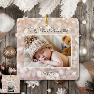 Erstes Weihnachten des Babys Winter Glanz Erinneru Keramikornament