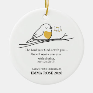 Erstes Weihnachten des Babys Zephania 3,17 Weihnac Keramik Ornament