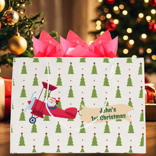 Erstes Weihnachten des Jungen - Flugzeug & Weihnac Große Geschenktüte