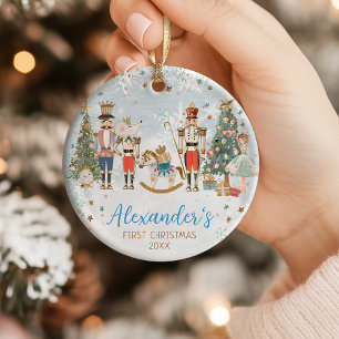 Erstes Weihnachten des kleinen Jungen Wasserfarbe- Keramik Ornament