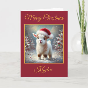 Erstes Weihnachten eines Babyziegen