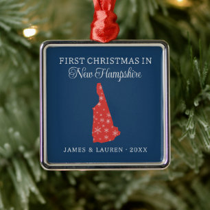 Erstes Weihnachten eines Paares in New Hampshire, Ornament Aus Metall