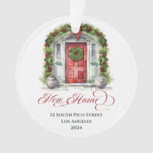 Erstes Weihnachten Elegantes Monogramm Neues Zuhau Ornament