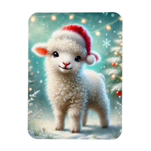 Erstes Weihnachten für das Lämmchen Magnet (Vertikal)