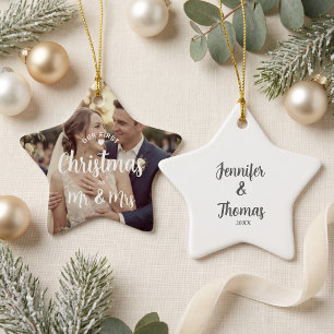 Erstes Weihnachten für Herrn und Frau mit individu Keramik Ornament
