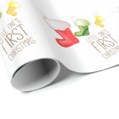 Erstes Weihnachten Geschenkpapier (Rolleneckpunkt)