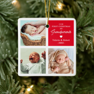 Erstes Weihnachten Großeltern Foto Weihnachten Keramikornament
