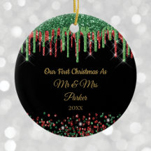 Erstes Weihnachten Herr und Frau Black Glam Glitte