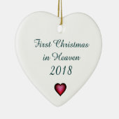 Erstes Weihnachten im Himmel Keramik Ornament (Rechts)