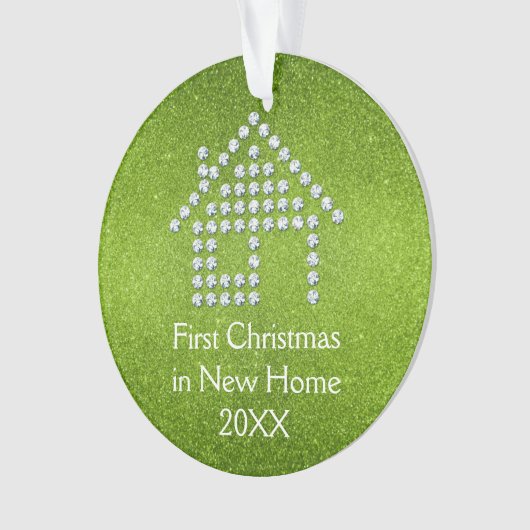 Erstes Weihnachten im neuen Glitzer-Grün des Ornament (Vorderseite)