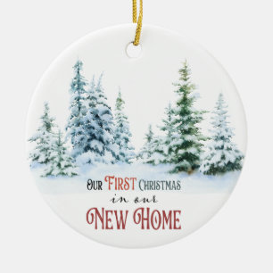 Erstes Weihnachten im neuen Zuhause Keramik Ornament