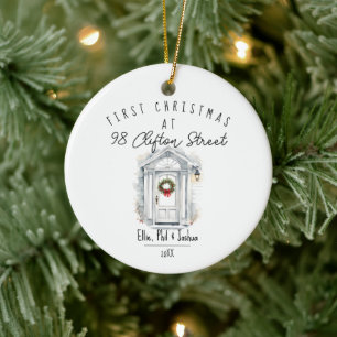 erstes Weihnachten im neuen Zuhause Weihnachten Wa Keramik Ornament