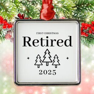 Erstes Weihnachten im Ruhestand Ruhestandsandenken Ornament Aus Metall