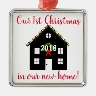 Erstes Weihnachten in den neuen Ornament Aus Metall