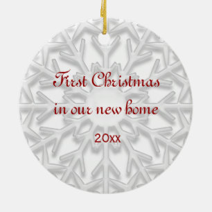 Erstes Weihnachten in der neuen Keramikornament