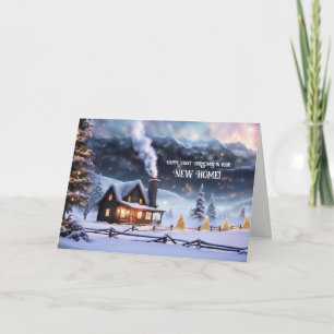 Erstes Weihnachten in Ihrem neuen Zuhause - Hütte  Karte