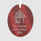 Erstes Weihnachten in neuem rotem metallischem des Ornament (Vorderseite)