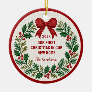 Erstes Weihnachten in unserem neuen Zuhause Foto-O Keramik Ornament