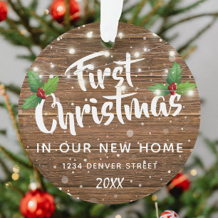 Erstes Weihnachten in unserem neuen Zuhause Foto Ornament