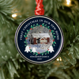 Erstes Weihnachten in unserem neuen Zuhause Hausfo Ornament Aus Metall
