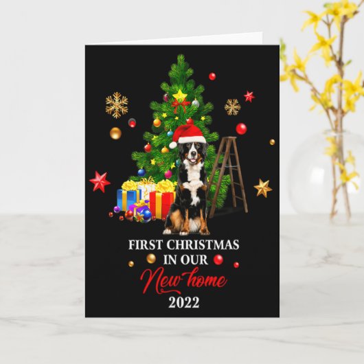 Erstes Weihnachten in unserem neuen Zuhause Xmas-G Karte (Gelbe Blume)