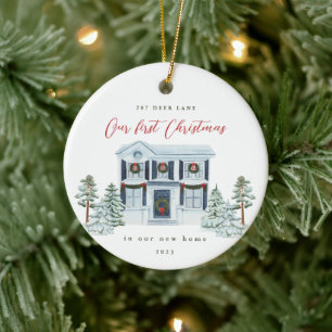 Erstes Weihnachten in unserer neuen Adresse und Ja Keramik Ornament