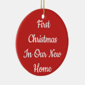 Erstes Weihnachten in unserer neuen Keramik Ornament (Rechts)