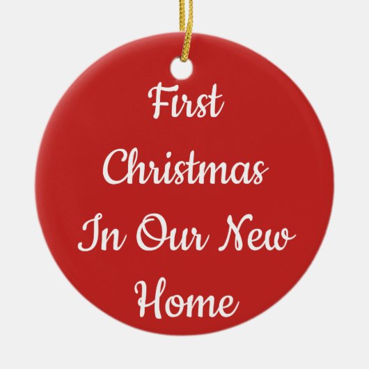 Erstes Weihnachten in unserer neuen Keramik Ornament (Vorne)