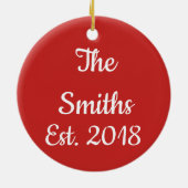 Erstes Weihnachten in unserer neuen Keramik Ornament (Hinten)