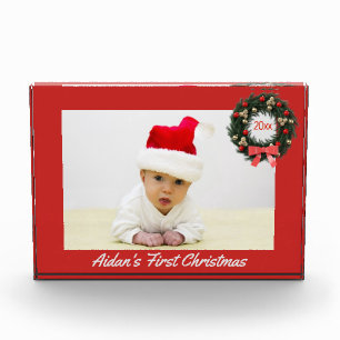 Erstes Weihnachten mit Jahr Fotoblock