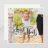 ERSTES WEIHNACHTEN | MODERNE CHIC HOLIDAY FOTOKART (Vorne/Hinten)