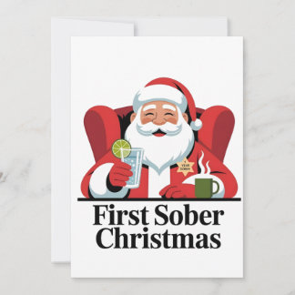 Erstes Weihnachten nüchtern Santa Nüchternheit Xma