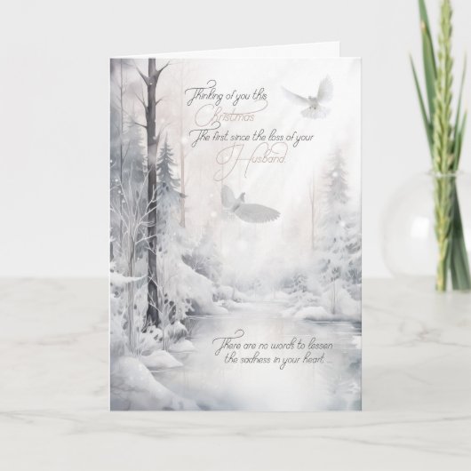 Erstes Weihnachten ohne Ihren Ehemann sentimental (Vorderseite)