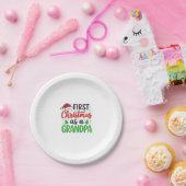 Erstes Weihnachten Opa Santa Hut Pappteller (Party)