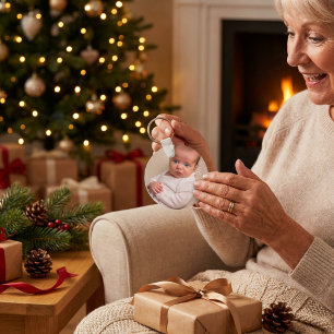 Erstes Weihnachten PHOTO Personalisieren Schlüsselanhänger